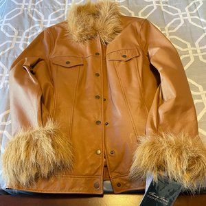 Leather Terry Lewis Luxuries, Tan, Medium